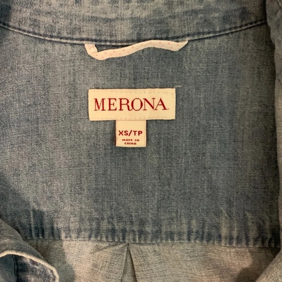 Merona XS Denim Dress & Belt - Picture 4 of 8